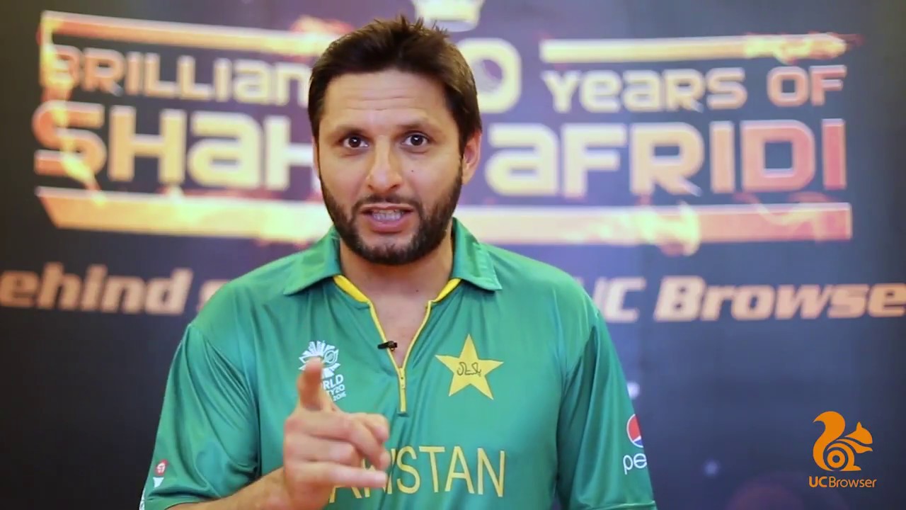 UC Browser Shahid Afridi