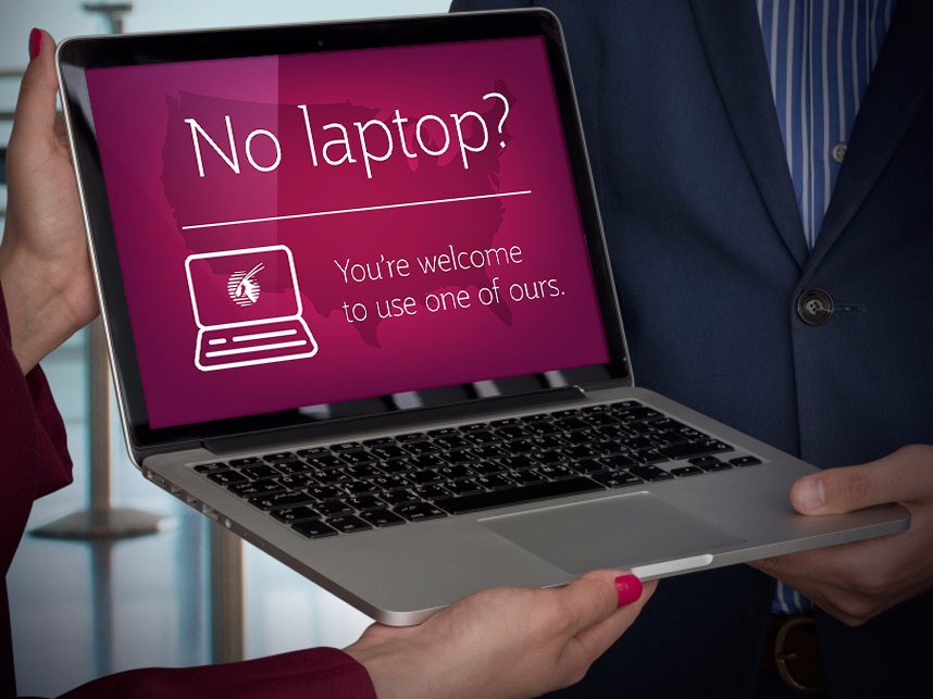 Qatar Airways loaner laptops