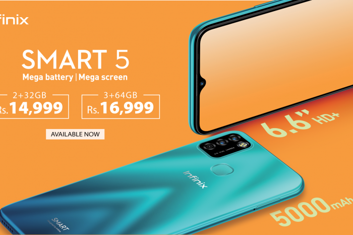 With 5000 mAh Mega Battery Infinix Smart 5 is available now