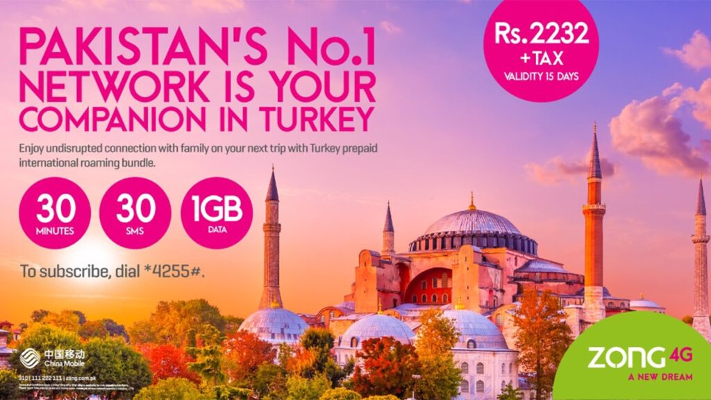 ZONG Offers International Roaming Bundle for Turkey